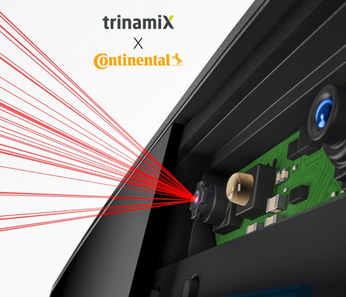 Nahtlose Tarnung: Unsichtbare Kamera des Driver Identification Displays von Continental und trinamiX. (Foto: Continental Automotive)